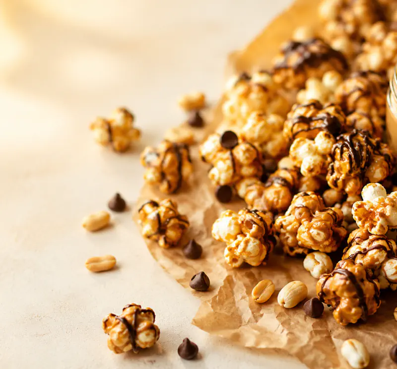 Peanut Butter Chocolate Popcorn