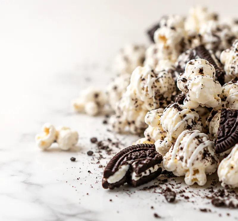 Oreo Popcorn With White Chocolate