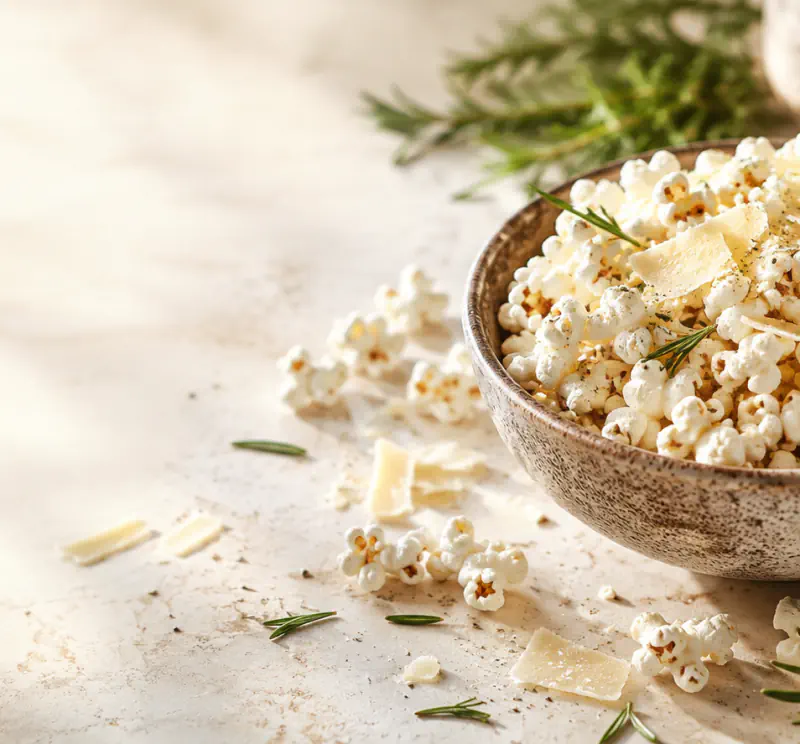 Rosemary Parmesan Popcorn