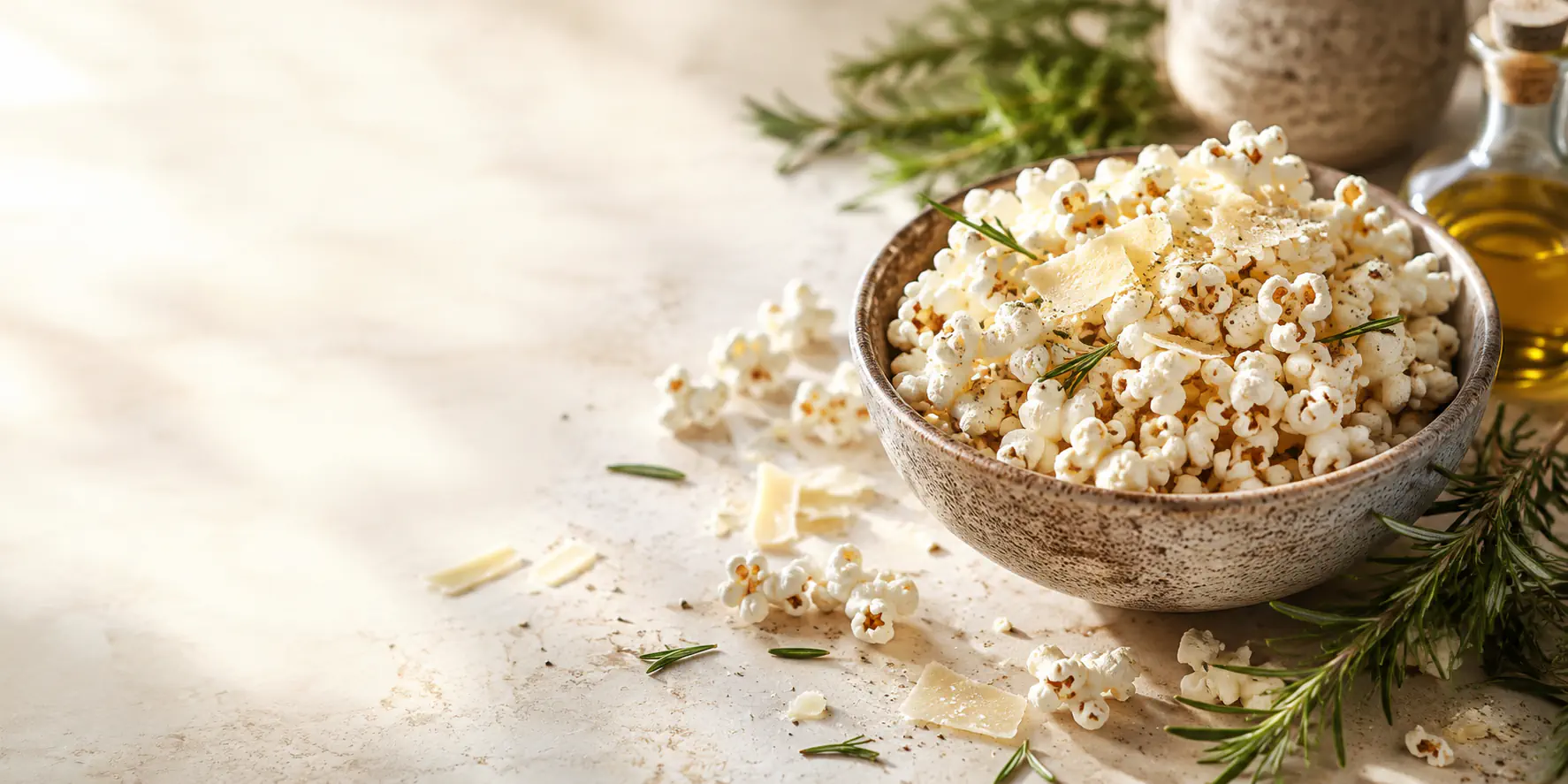 Rosemary Parmesan Popcorn