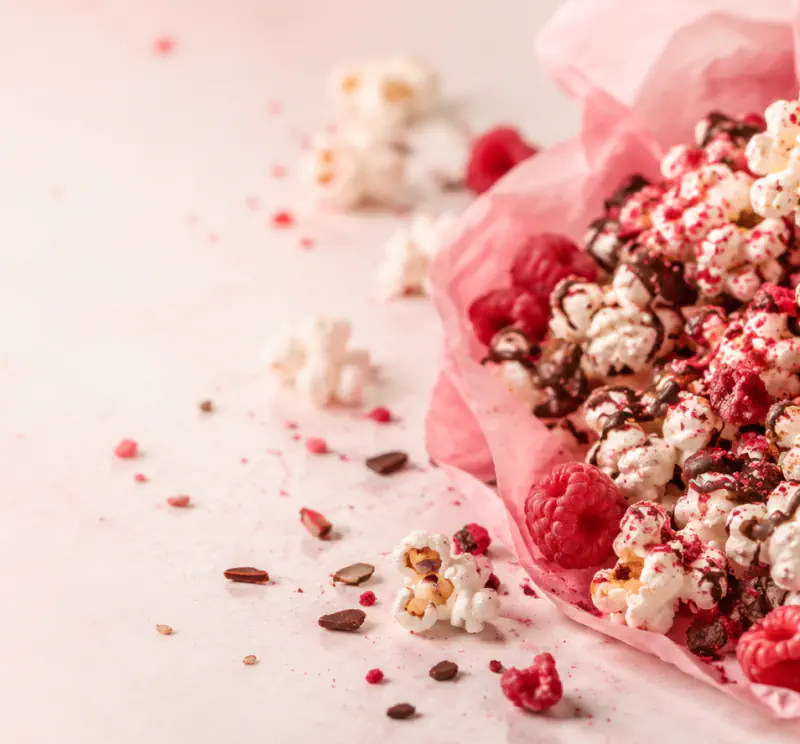 Chocolate Raspberry Popcorn